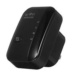 Repetidor,Amplificador de sinal WiFi 300M Repetidor WiFi wireless extensor de alcance WiFi com 2 antenas internas para home office Black US Plug