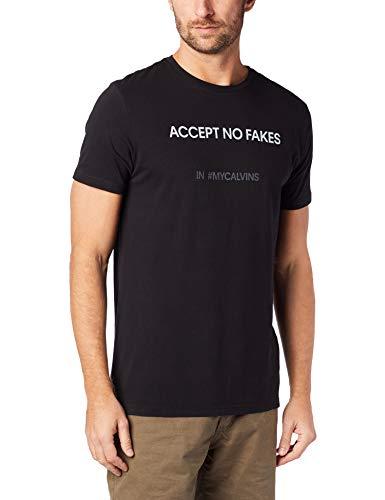 Camiseta Básica, Calvin Klein, Masculino, Preto, G