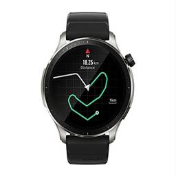 Amazfit GTR 4 Smart Watch for Men Android iPhone, GPS de banda dupla, Alexa Built-in, chamadas Bluetooth, mais de 150 modos esportivos, Monitor de oxigênio de freqüência cardíaca, 1,43" AMOLED Display (preto)