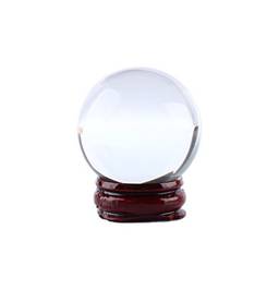 Pssopp Bola de cristal transparente asiática rara natural quartzo transparente bola de cura de cristal transparente com base de suporte 40 mm