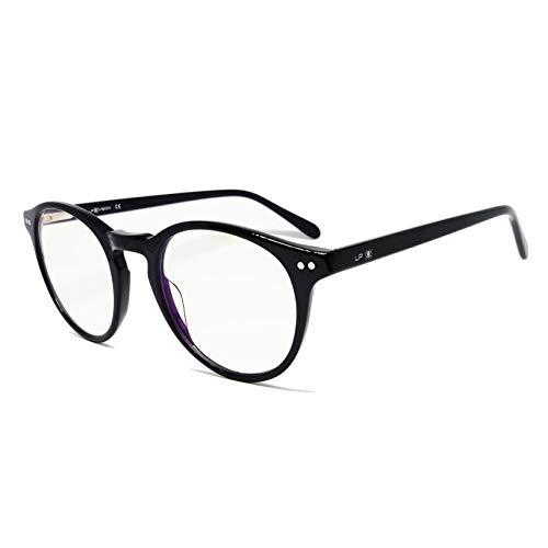 Óculos com Filtro de Luz Azul LP Vision Para Computador Celular e Games - Redondo (Preto)