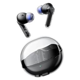 SoundPEATS Clear Fones de Ouvido com Cancelamento de Ruído Ativo Sem fio Bluetooth 5.3, 40 Horas de Reprodução, Drivers de 12 mm e Microfone Duplo com ENC, Modo de Jogo e Controle de Aplicativos