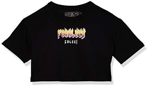 Camiseta Cropped Colcci Fun, Meninas, Preto, 14