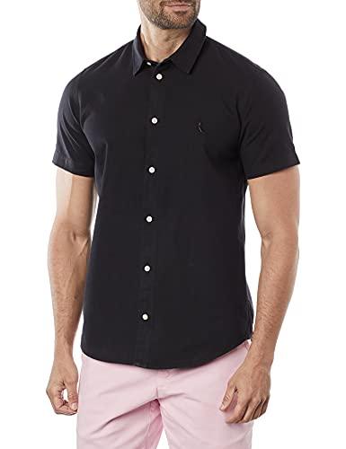 Camisa Mc Pf Oxford Color, Reserva, Masculino, Preto, M
