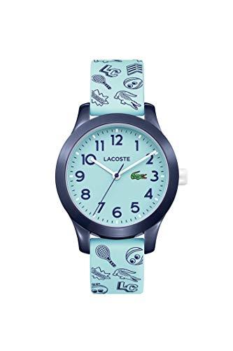 Relógio infantil Lacoste TR90 de quartzo com pulseira de borracha, azul, 14 (modelo: 2030013)