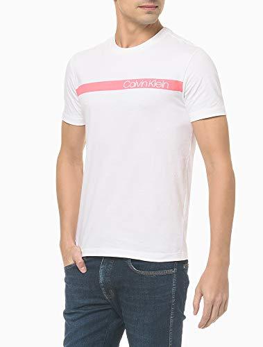 Camiseta Faixa CK, Calvin Klein, Masculino, Branco, G