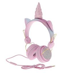 Unicórnio Fone De Ouvido Com Microfone Meninas Crianças Fone De Ouvido Estéreo - Rosa 2