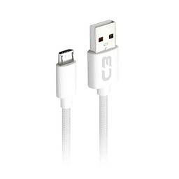 Cabo USB-Micro USB C3Plus CB-M21WH 2M Branco - Compatível com Android USB-Micro Corrente 2A