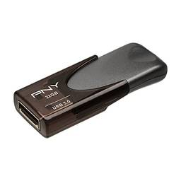 PNY 32 GB Turbo Attaché 4 USB 3.0 Flash Drive - (P-FD32GTBAT4-GE), preto
