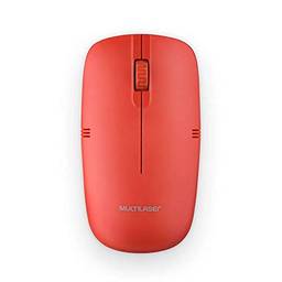 Mouse sem Fio 2.4GHZ USB Vermelho - MO289, Multilaser