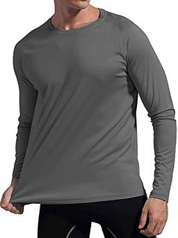 Camiseta UV Protection Masculina UV50+ Tecido Ice Dry Fit Secagem Rápida EGG Cinza