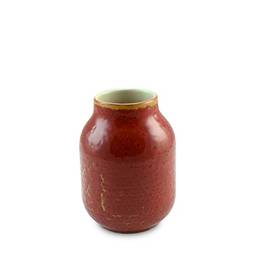 Vaso de Cerâmica Colmeia 15Cm Vermelho Reagente - Ceraflame Decor