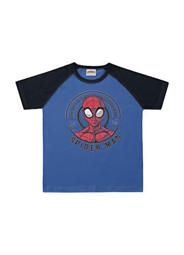 Camiseta Camiseta Spider-Man, Fakini, Meninos, Azul Escuro, 6