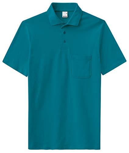 Camisa Polo Piquê Stretch, Malwee, Masculino, Azul Turquesa, GG