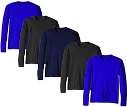 KIT 5 Camisetas Proteção Solar Permanente UV50+ Tecido Gelado – Slim Fitness – EGG Preta