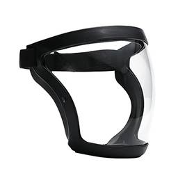 Protetor facial completo Capa protetora transparente anti-neblina à prova d'água à prova de vento à prova de vento respirável proteção facial filtro anti-pm2.5 embutido para limpeza de trabalho