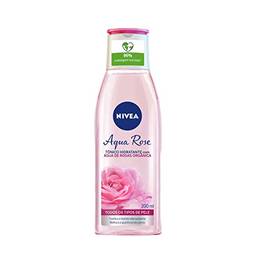 NIVEA Tônico Hidratante Aqua Rose 200ml - Cuidado Facial - Melhora a aparência dos poros, tonifica e finaliza a limpeza do rosto, além de hidratar intensamente com água de rosas orgânica em sua composição