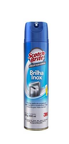 Spray Brilha Inox Scotch-Brite 3M Limpeza Profissional - 400 ml