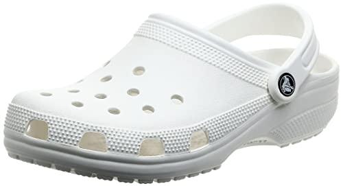 Crocs Classic Tamanco, Unissex Adultos, Branco (White), 43