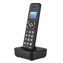 Kiboule D1002B Telefone sem fio com secretária eletrônica Identificador de chamadas / Chamada em espera Retroiluminação LCD de 1,6 polegadas Tela de tela de 3 linhas Baterias recarregáveis Suporte 16 idiomas