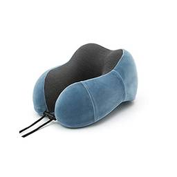 Travesseiro Apoio Encosto de Pescoço Silent para Viagem Ergonômico em Forma de U - Travesseiro ,ótimo para viajar,dormir, relaxar em casa e no trabalho (Azul Claro)