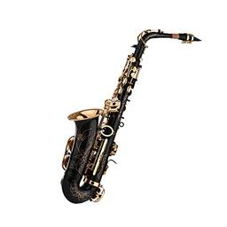 Snario Saxofone Eb Alto Saxofone Latão Lacado Ouro 82Z Chave Tipo Instrumento de Sopro com Estojo Acolchoado Luvas Pano de Limpeza Correias Sax Palhetas