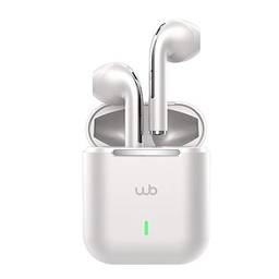 Fone de Ouvido WB Pods Prata Sem Fio TWS Bluetooth 5.1 Controle por Toque 20+ horas de Reprodução Hifi Sound