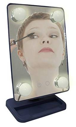 Espelho para maquiagem Vivitar Vanity Mirror com iluminação por LED e rotação 360° - Cinza, VIVITAR, Cinza