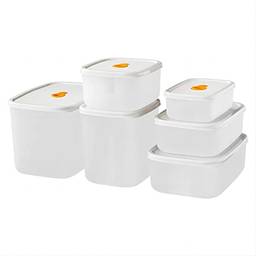 Conjunto 6 Potes de Plástico Hermético | bitmore recipientes de armazenamento de alimentos Pode ser refrigerado ou microondas