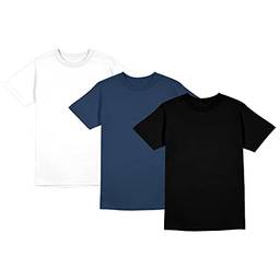 Kit 3 Camiseta Masculina Poliéster Com Toque de Algodão Camisa Blusa Treino Academia Tshrt Esporte Camisetas, Tamanho P