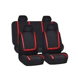Wakauto Capa de assento de carro universal para assento de automóvel, resistente ao desgaste, tapete protetor de assento de carro, acessório interno de carro, 9 peças (vermelho)