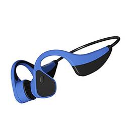 Homyl Fones de ouvido de natação de condução óssea Bluetooth 5.0 IP67 à prova d 'água sem fio fone de ouvido aberto para natação, corrida, ciclismo, azul
