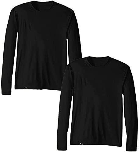 KIT 2 Camisetas UV Protection Masculina UV50+ Tecido Ice Dry Fit Secagem Rápida – EGG Preto