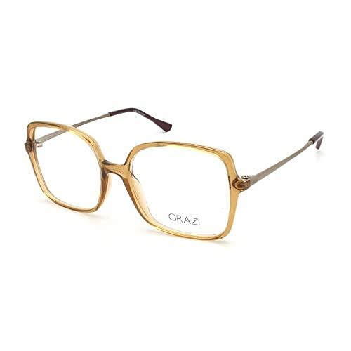 Óculos de Grau Feminino Grazi GZ3075 Marrom Translúcido Quadrado