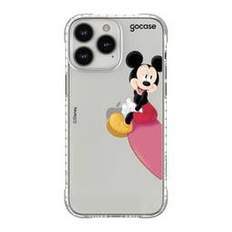 Capa Anti Impacto Slim iPhone 13 Pro Max Disney BFF Mickey e Minnie Coração Mickey