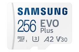 SAMSUNG EVO Plus com adaptador SD de 256 GB Micro SDXC, até 130 MB/s, armazenamento expandido para dispositivos de jogos, tablets e smartphones Android, cartão de memória, MB-MC256KA/AM, 2021