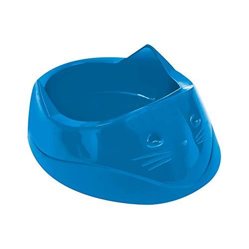 Comedouro Plástica Cara do Gato Furacão Pet 200ml Azul Furacão Pet para Gatos