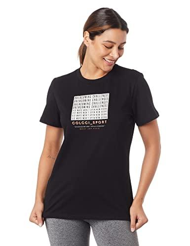 Camiseta com Estampa, Colcci Fitness, feminino, Preto, P