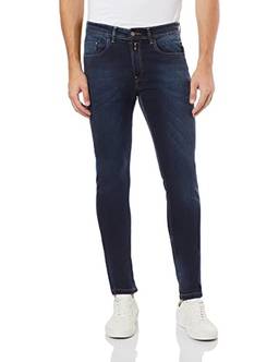 Jeans Replay Skinny masculino, Lavagem Escura, 44