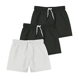 Kit 3 Shorts Masculino Bermuda Mauricinho Liso Básico Tactel, Tamanho P