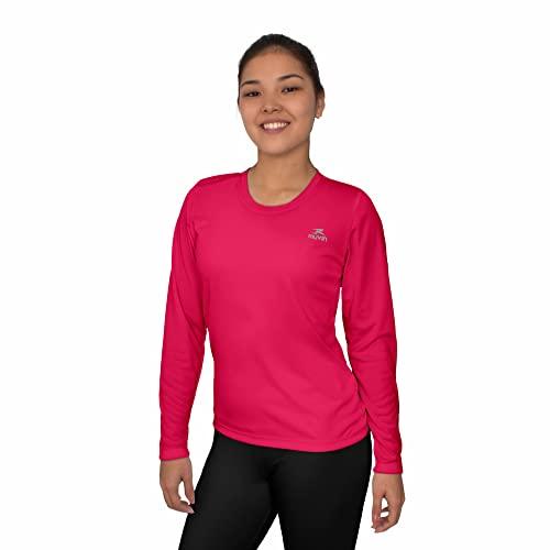 Camisa Dry Basic LS Muvin – Manga Longa – Feminina – Proteção Solar UV50 – Camiseta Para Academia – Treino Funcional – Pilates – Yoga – Corrida – Ginástica – Fitness – Caminhada – Secagem Rápida (M, Pink)