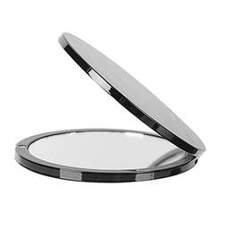 FOMIYES Espelho compacto Poratble espelho de maquiagem espelho pequeno espelho duplo face beleza espelho portátil dobrável para mulheres bolsas de viagem preto