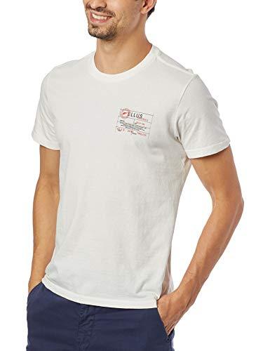 Camiseta T-Shirt, Ellus, Masculino, Off White, GG