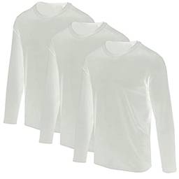 KIT 3 Camisetas Proteção Solar Permanente UV50+ Tecido Gelado – Slim Fitness – GG Branca