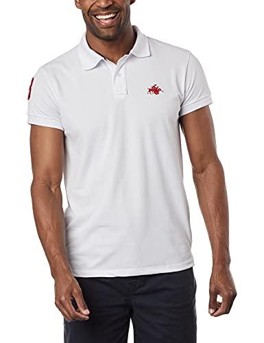 Camiseta Polo Básica, Horse Duplo N3, Club Polo Collection, Masculino, Branco, G
