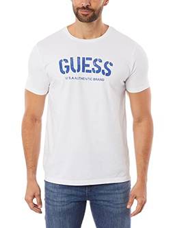 T-Shirt Usa Authentic Brand, Guess, Masculino, Branco, G