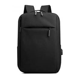 NUTOT E243 mochila de estudante de negócios bolsa notebook impermeável e resistente ao desgaste USB externo pode conter um laptop fino e leve de 15,6 polegadas (Preto)