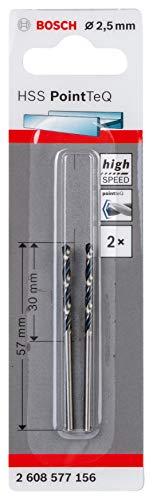 Brocas para Metal Bosch Aço Rápido HSS-PointTeQ 2,5mm