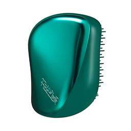 Tangle Teezer - Escova de cabelo desembaraçadora Compact Styler para cabelos secos, viagens, bolsa, necessaire - Cor: Verde Selva