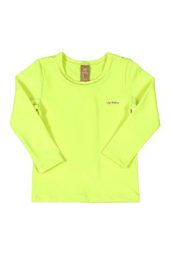 Camiseta de Praia Infantil com Proteção UV Up Baby Unissex, Amarelo Fluor, 06